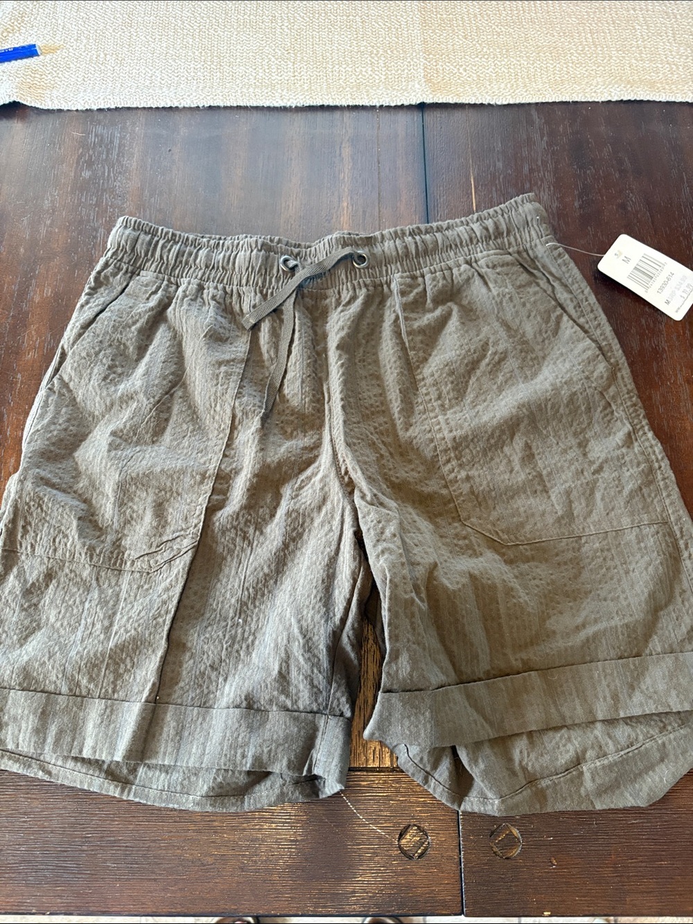 Women's Athletic Drawstring Shorts in Olive